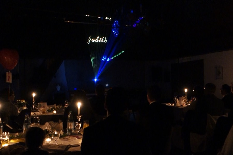 Hochzeitslasershow Atmosphäre bei einer Hochzeit